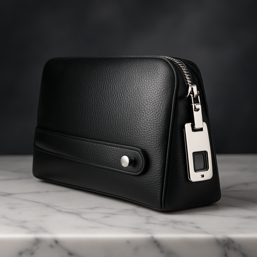Fingerprint Lock Men's Clutch